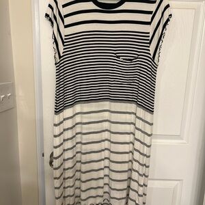 Striped Black and White Dress